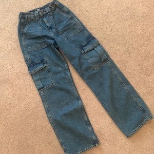 Blue skater jean - cargo style elastic waist BDG jeans